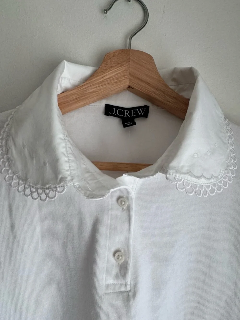J. Crew Eyelet-collar polo shirt in mariner cotton , size S